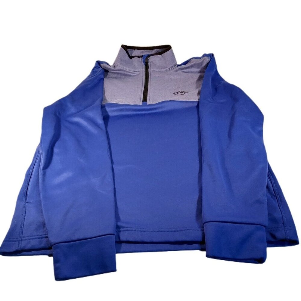 Golf Pullover Callaway Sweater Mens Medium Sweatshirt Quarter Zip with  Pockets - Picture 3 of 8